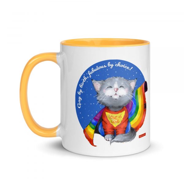 Pride Super Cat Mug with Color