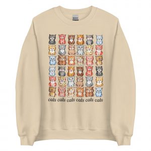 Cute Cats Breeds Unisex Sweatshirt