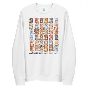 Cute Cats Breeds eco sweatshirt