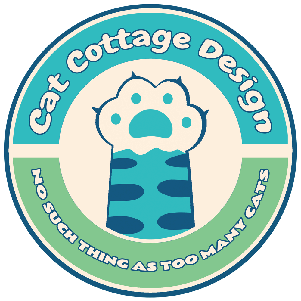 Logo cat cottage design
