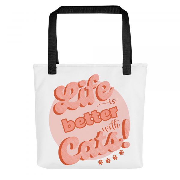 Life is better with cats Tote bag
