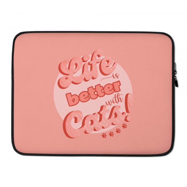 Life is better with cats Laptop Sleeve