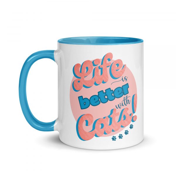 Life is better with cats Color Mug