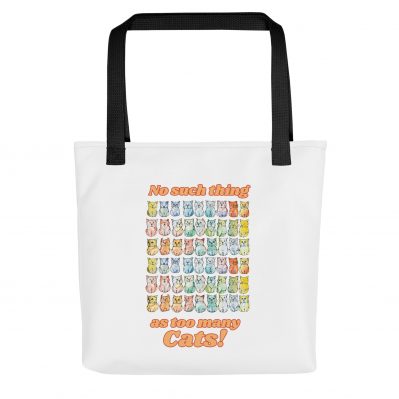 No such thing as too many cats Tote bag with motto