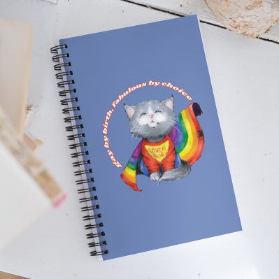 Super cat – Pride Motto – Spiral notebook