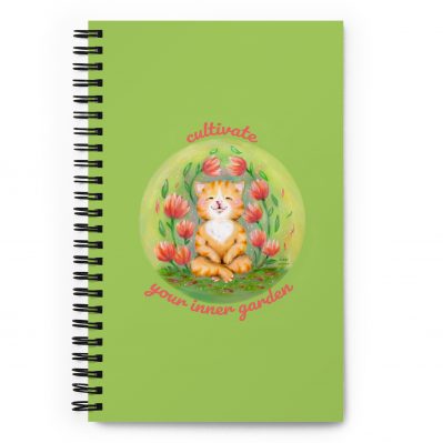 meditation cat notebook