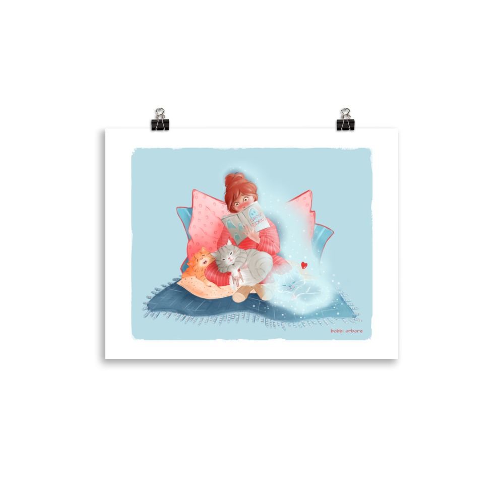 Always with me - ghost kitty poster