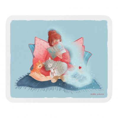 ghost kitty mouse pad