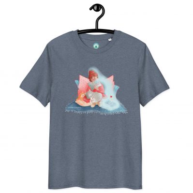 ghost kitty organic t-shirt