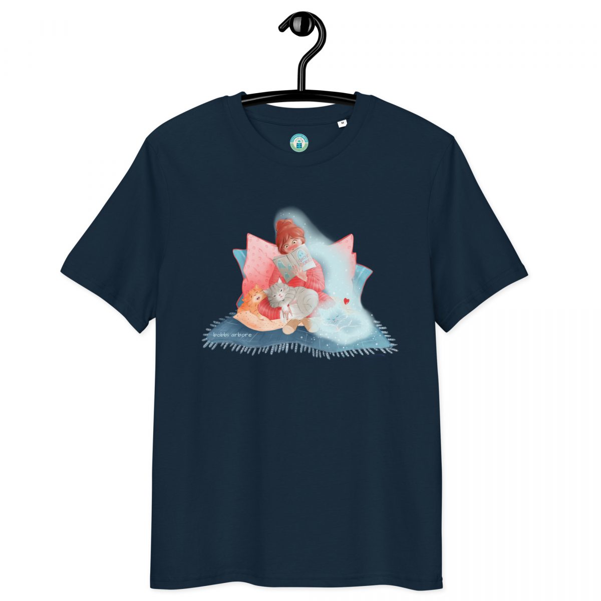 Always with me - ghost kitty organic cotton t-shirt - Image 6