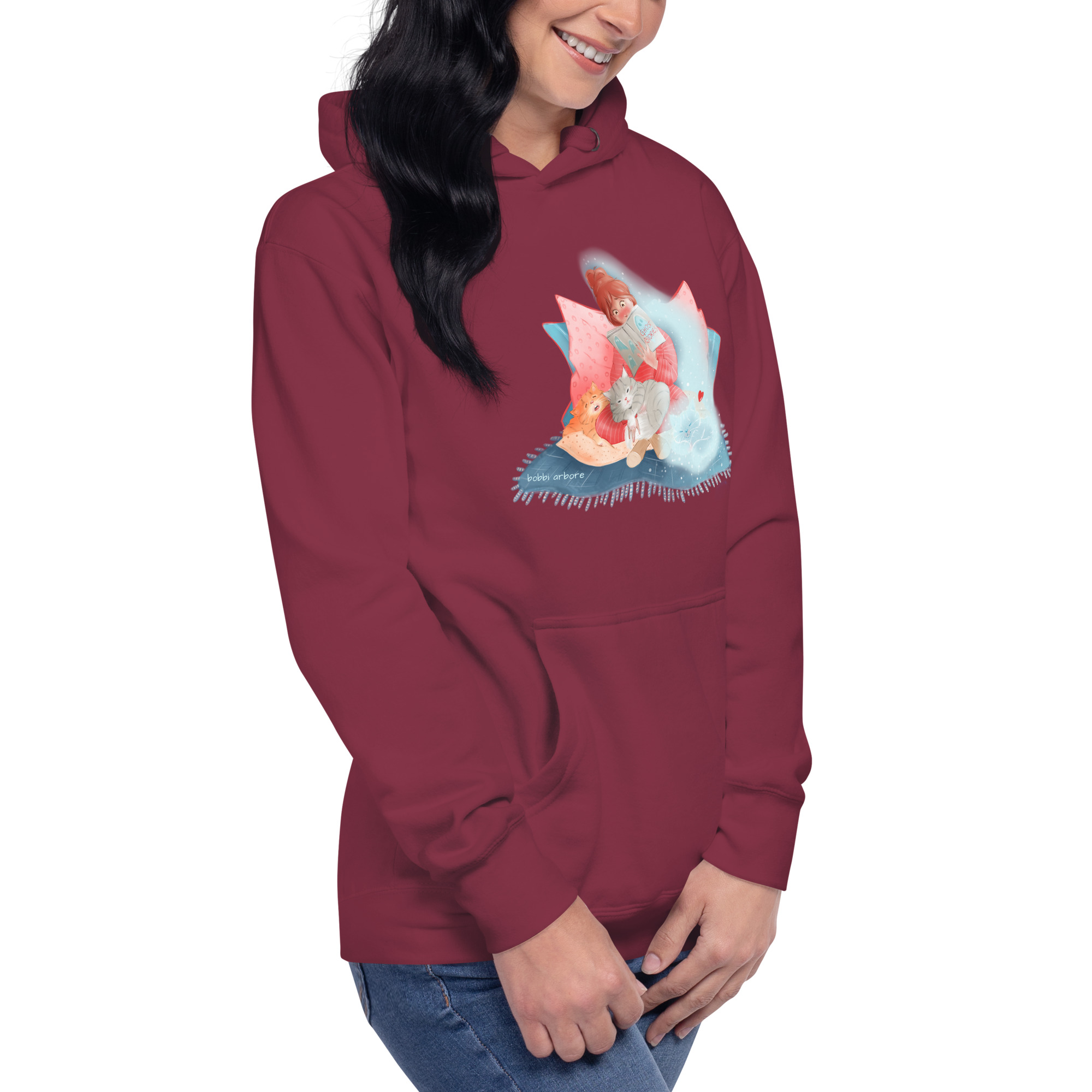 Always With Me Ghost Kitty 100% Cotton Hoodie - Image 2