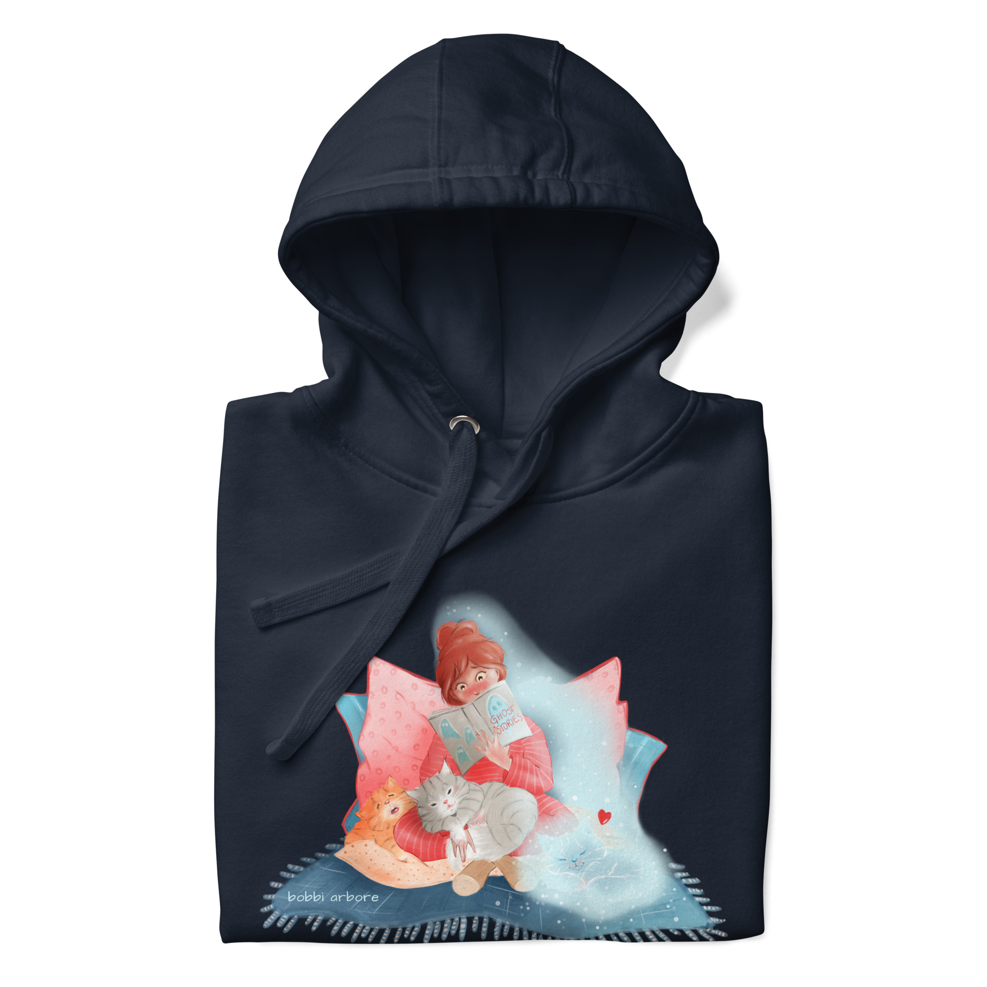 Always With Me Ghost Kitty 100% Cotton Hoodie - Image 3