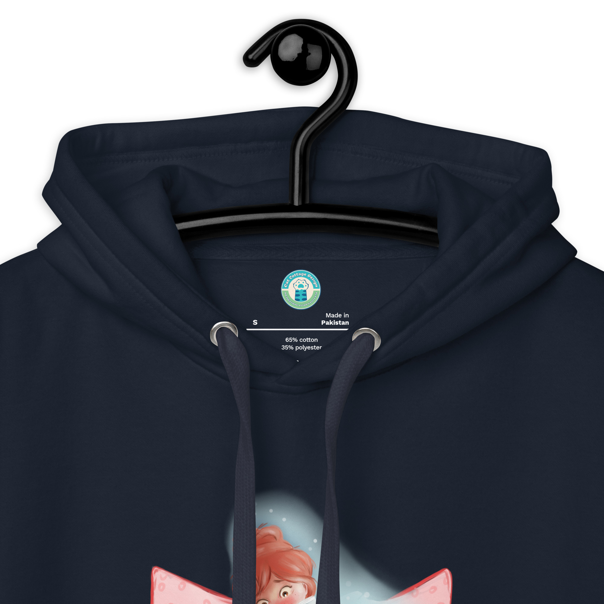 Always With Me Ghost Kitty 100% Cotton Hoodie - Image 9