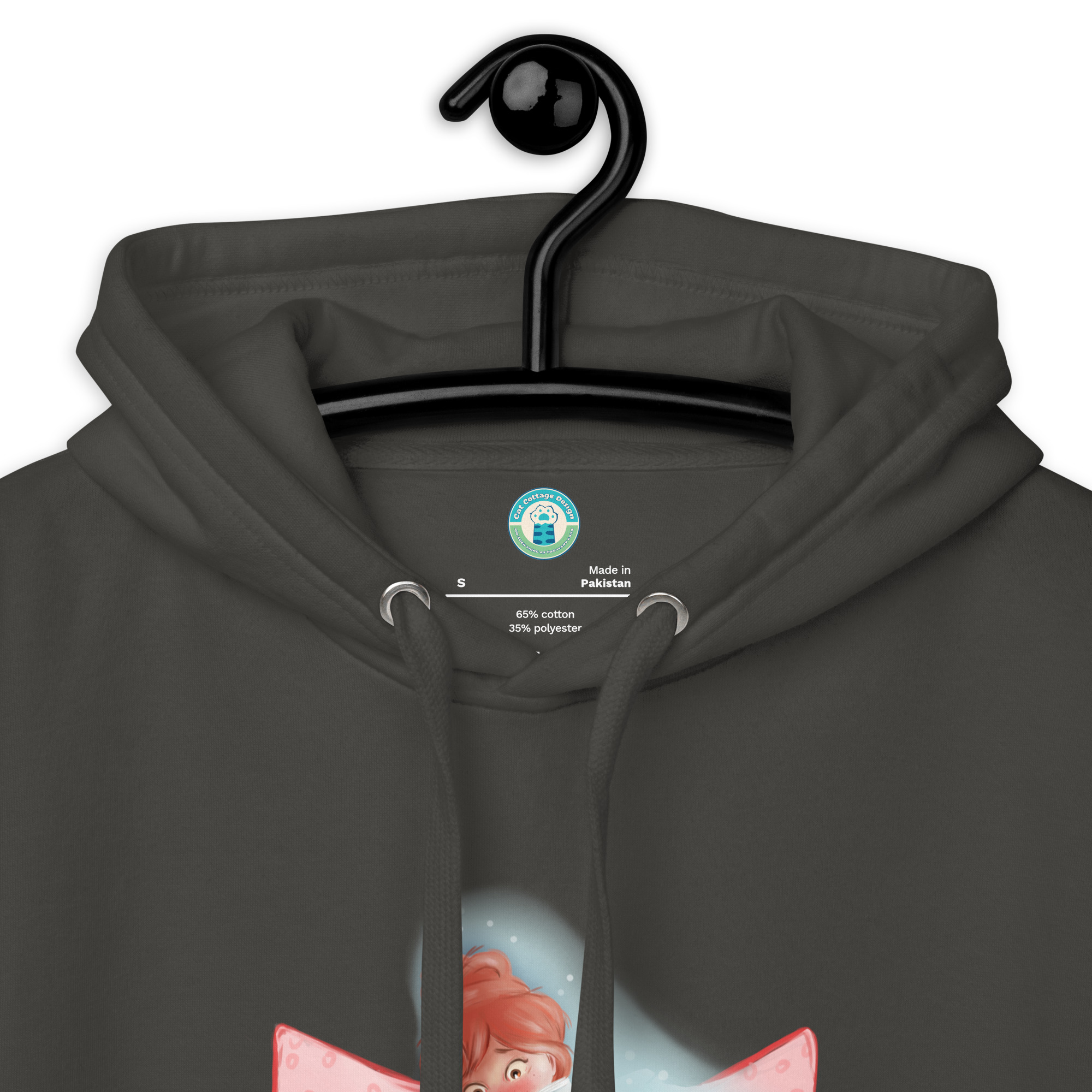 Always With Me Ghost Kitty 100% Cotton Hoodie - Image 15