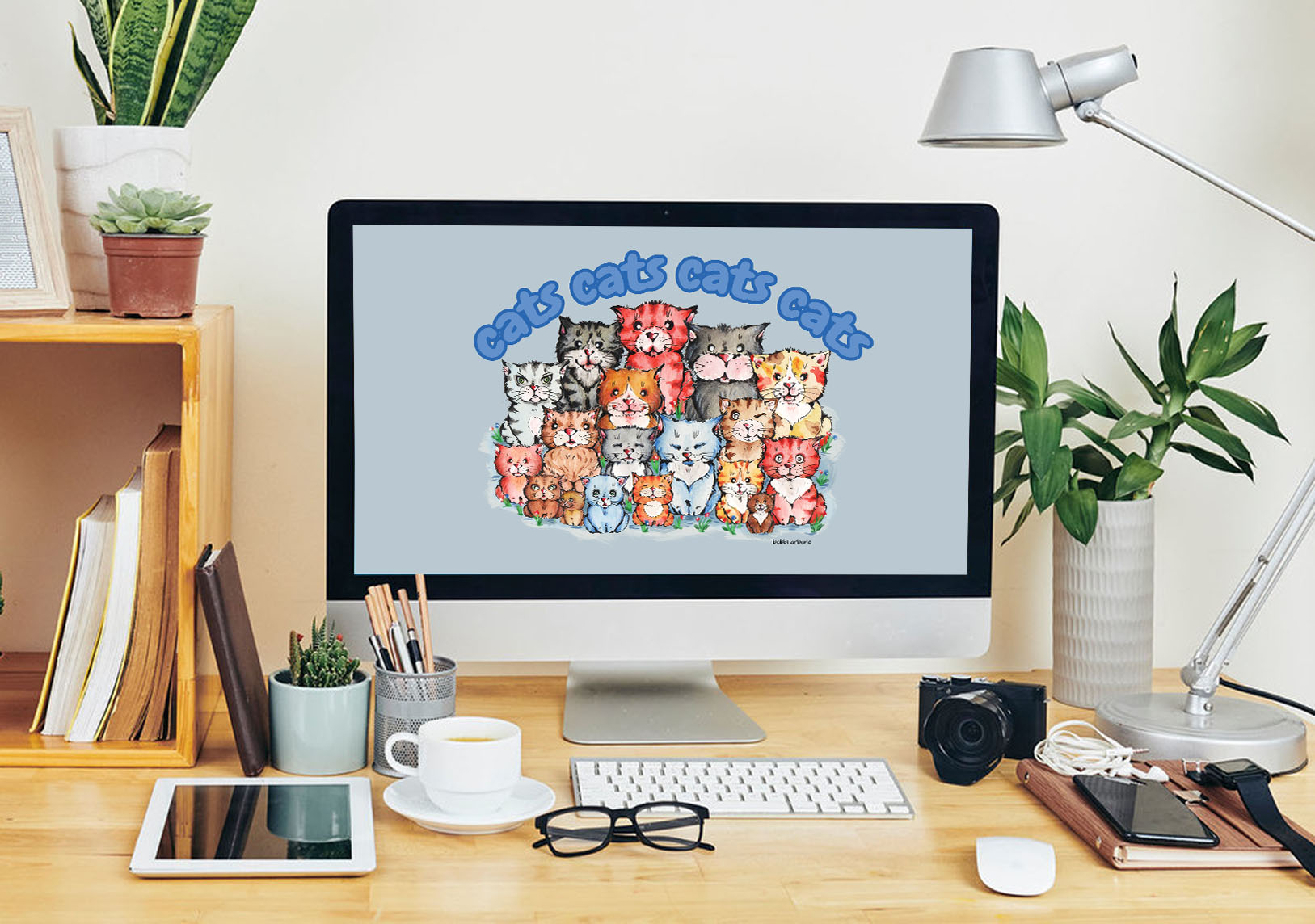 Cat Backgrounds and Wallpapers Bundle for Phones and Computers - Buy two Meals for my Cats - Image 2