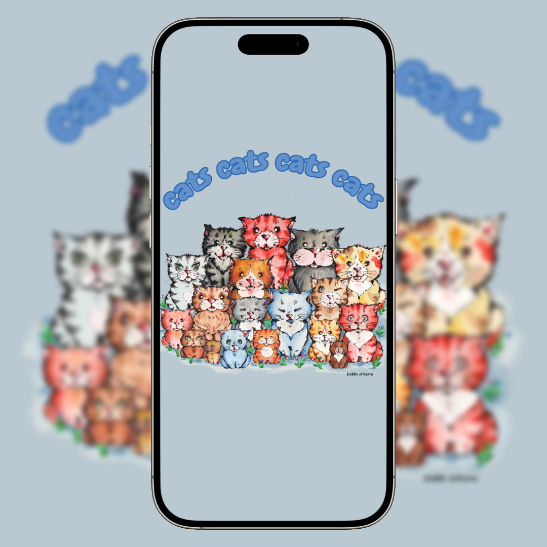 Cat Backgrounds and Wallpapers Bundle for Phones and Computers - Buy two Meals for my Cats - Image 3