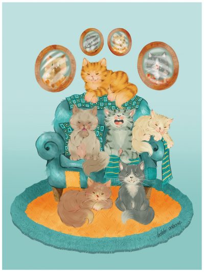 Downloadable Cat Family Poster - Home is Where My Cats Are