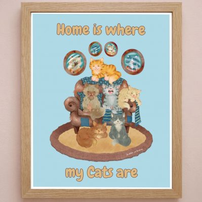 Downloadable Cat Family Poster Bundle - Home is Where My Cats Are