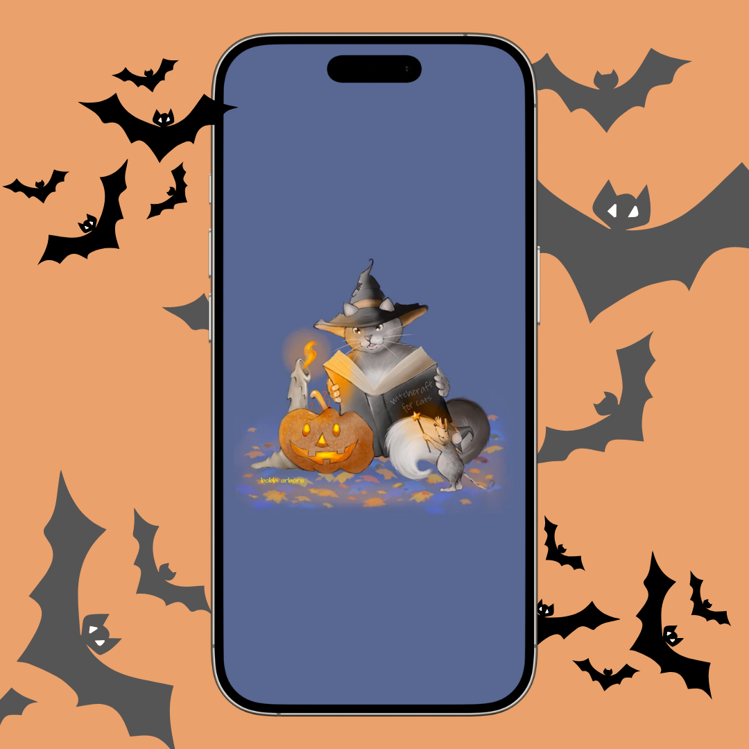 Little Wizards - Halloween Phone Wallpaper